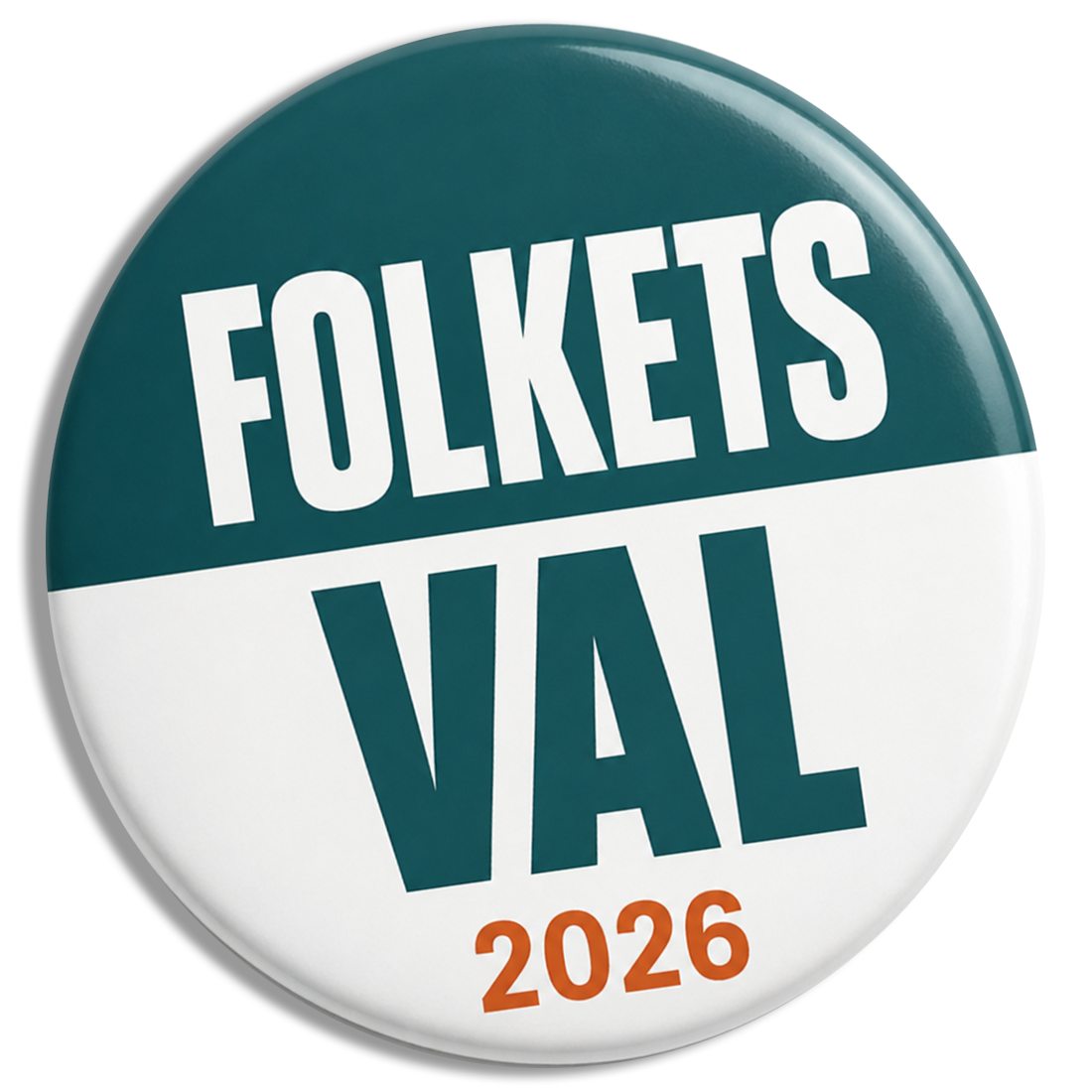 Folkets val 2026 – kampanjknapp
